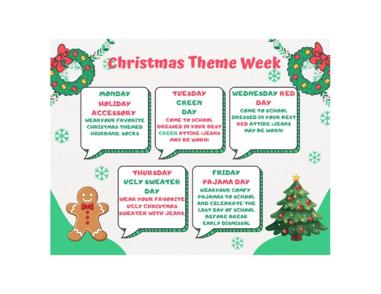 Christmas Theme Week – December 15-19, 2025